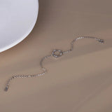 CHOZON 925 Silver Plated 14K Crystal Bracelet Women Party Jewelry