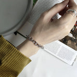 925 Silver Heavy Industry Person Chain Bracelet