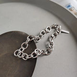 925 Silver Heavy Industry Person Chain Bracelet