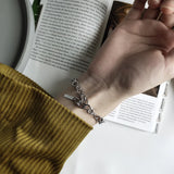 925 Silver Heavy Industry Person Chain Bracelet