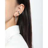 Minimalist Asymmetrical Earing Sterling 925 Silver Stud Earrings Gift Women