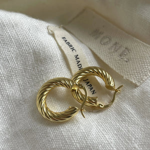 S925 Silver Twist Circle Geometric Hoop Earrings Retro Party Jewelry