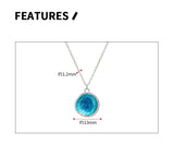 Ocean Series Glaze Round Collar S925 Silver Necklace