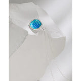 Ocean Series Glaze Round Collar S925 Silver Necklace