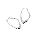 S925 Oval Stud Earrings Minimalist Geometric Design