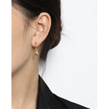925 Sterling Silver Ins Niche Minimalist Round Bead Love Drop Rings
