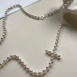925 Sterling Silver Charm Beads Necklace Pendant Chain Jewelry