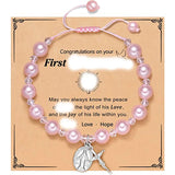 First Communion Bracelet for Girls Rosary Cross & Our Lady of Guadalupe Bracelet