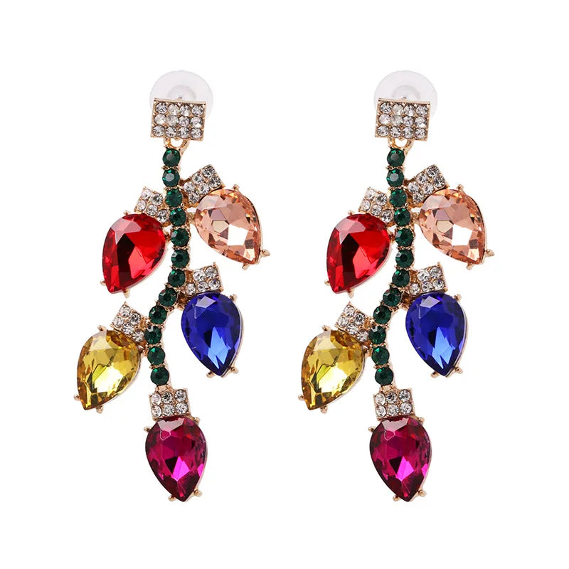Xmas Theme Dangling Earrings Women Girl Xmas Holiday Accessories