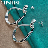 925 Silver Water Drop Earrings for Banquet Party