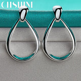 925 Silver Water Drop Earrings for Banquet Party