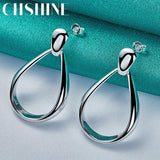 925 Silver Water Drop Earrings for Banquet Party