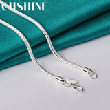 925 Silver 3mm Snake Chain Necklace for Women Men Wedding Party
