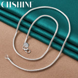 925 Silver 3mm Snake Chain Necklace for Women Men Wedding Party