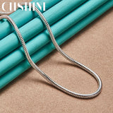 925 Silver 3mm Snake Chain Necklace for Women Men Wedding Party