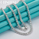 925 Silver 4mm Snake Bone Chain Necklace 18/20/24 Inch