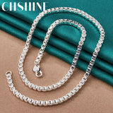 925 Silver 4mm Square Necklace Wedding Charm