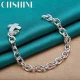925 Silver Cross Pendant Bracelet for Engagement Party