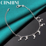 925 Silver Dolphin Bracelet Women's Charm Wedding Jewelry