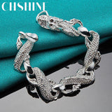 925 Sterling Silver Dragon Bracelet Bangle Cuff For Man Women