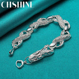 925 Sterling Silver Dragon Bracelet Bangle Cuff For Man Women