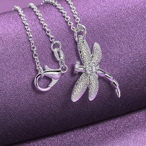 925 Silver Dragonfly Zircon Bangle Set