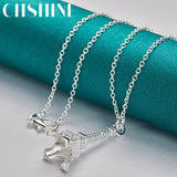 925 Silver Eiffel Tower Pendant Necklace For Women Charm Jewelry