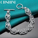 925 Silver Faucet Bracelet Charm Chain For Women Engagement