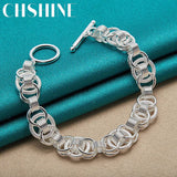 925 Silver Faucet Bracelet Charm Chain For Women Engagement