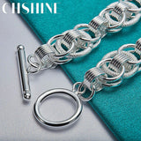 925 Silver Faucet Bracelet Charm Chain For Women Engagement