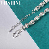 925 Silver Faucet Chain Bracelet Wedding Engagement Party Charm Jewelry