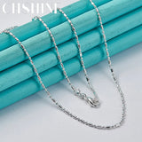 925 Silver Ball Beads Chain Necklace 16-30 Inch