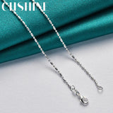 925 Silver Ball Beads Chain Necklace 16-30 Inch