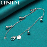 925 Silver 5 Water Drop Bracelet Women Wedding Party Jewelry