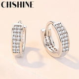925 Silver Zircon Earrings Wedding Party Jewelry
