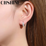 925 Silver Zircon Earrings Wedding Party Jewelry