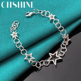 925 Silver Star Charm Bracelet for Women
