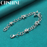 925 Silver Star Charm Bracelet for Women