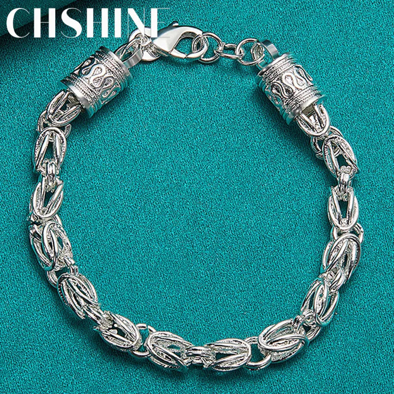 925 Sterling Silver Dragon Bracelet Chain Lobster Clasp Wedding Jewelry