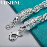 925 Sterling Silver Dragon Bracelet Chain Lobster Clasp Wedding Jewelry