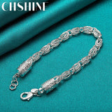 925 Sterling Silver Dragon Bracelet Chain Lobster Clasp Wedding Jewelry