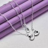 925 Silver Love Heart Pendant Necklace Ring Earrings for Party Jewelry Sets