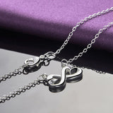 925 Silver Love Heart Pendant Necklace Ring Earrings for Party Jewelry Sets