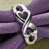 925 Silver Love Heart Pendant Necklace Ring Earrings for Party Jewelry Sets