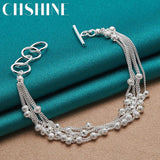 925 Silver Grapes Charm Bracelet for Women