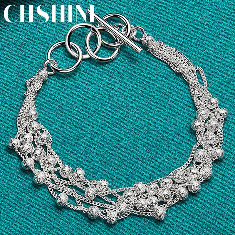 925 Silver Grapes Charm Bracelet for Women