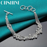 925 Silver Grapes Charm Bracelet for Women