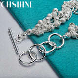 925 Silver Grapes Charm Bracelet for Women