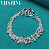 925 Silver Grapes Charm Bracelet for Women