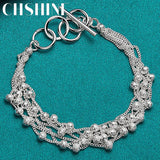 925 Silver Grapes Charm Bracelet for Women